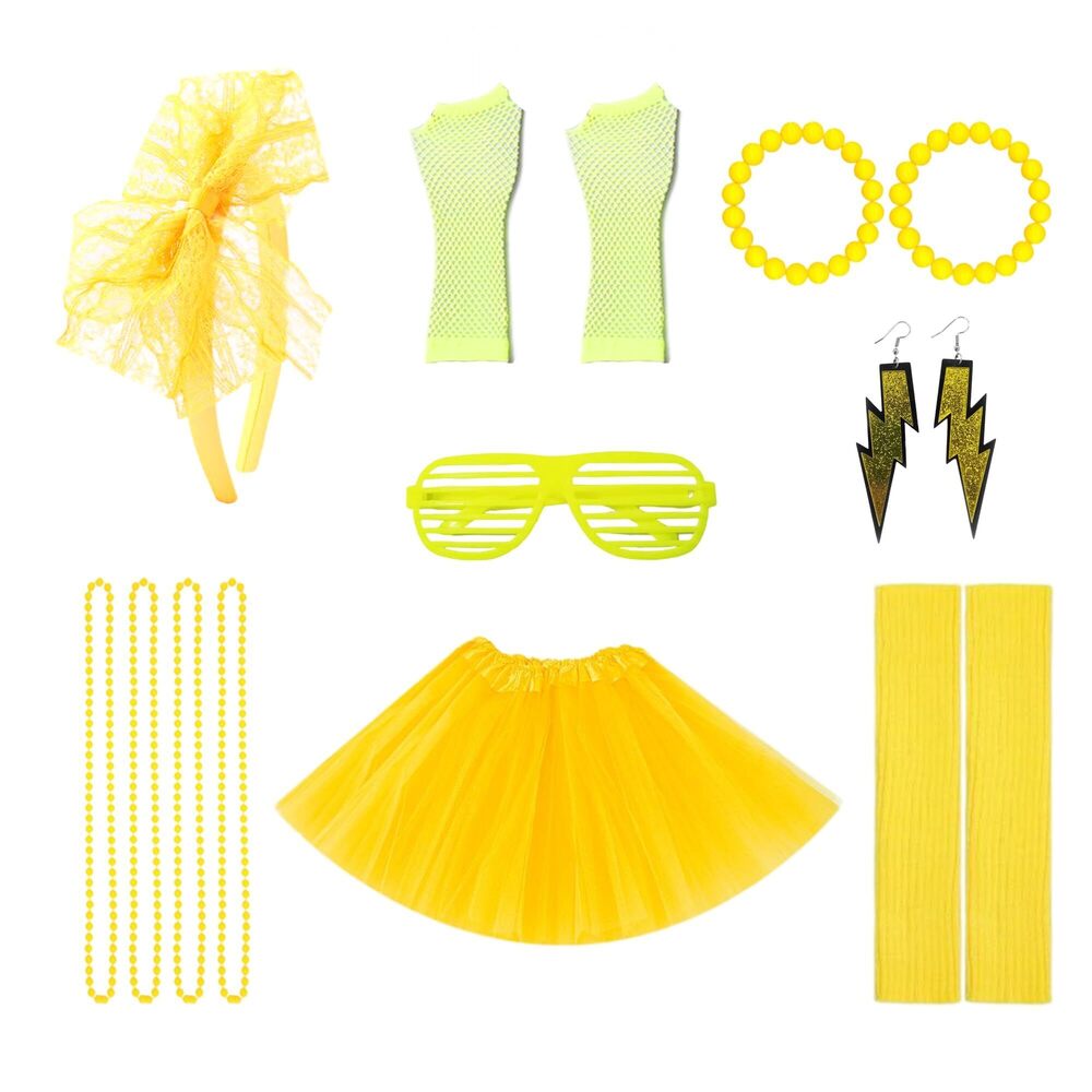 5991 80s Accessoriess For Women, 1980s Neon Accessoriess Retro